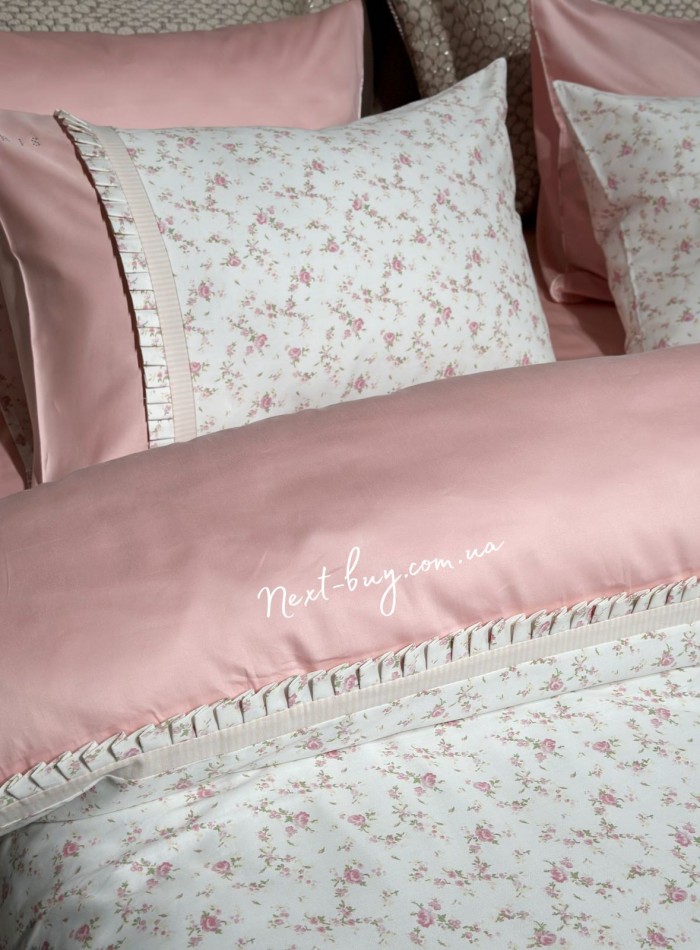 Постельное белье Maison D'or Roses rose 200x220см сатин со стразами — изображение 7