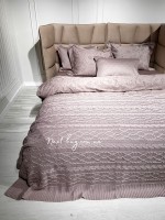В'язаний плед Diamond Bargello 220х240 Lilac Туреччина - Зображення 3