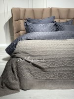 В'язаний плед Diamond Bargello 220х240 Dark Bej Туреччина