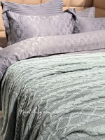 В'язаний плед Diamond Bargello 220х240 Green Туреччина - Зображення 3