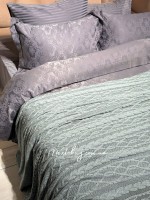 В'язаний плед Diamond Bargello 220х240 Green Туреччина - Зображення 5