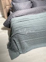 В'язаний плед Diamond Bargello 220х240 Green Туреччина - Зображення 4