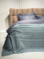 В'язаний плед Diamond Bargello 220х240 Green Туреччина
