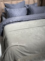 Махрове простирадло-покривало бавовна євро 200X220 Gulcan сіре - Зображення 3