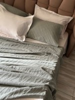 Літня постільна білизна з покривалом Saheser Zebra mint євро - Зображення 5
