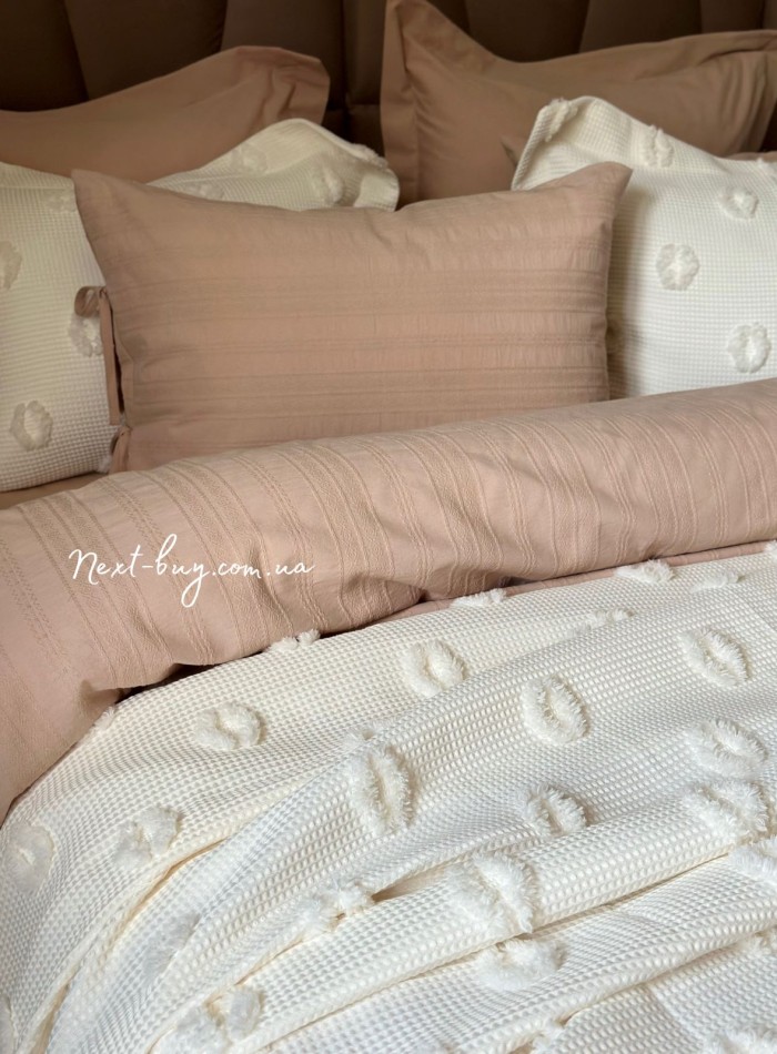 Легкое покрывало-пике Pepper Home Lena cream Турция 270x260 — изображение 5