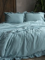 Эксклюзивное постельное белье Limasso Mineral Blue 200x220 из вареного хлопка — изображение 2