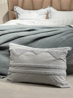 Постільна білизна Saheser Iris gri євро 200х220 з вишивкою - Зображення 6
