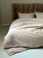 Постільна білизна Saheser Jasmin bej євро 200х220 jacquard - Зображення 2