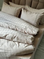 Постільна білизна Saheser Jasmin bej євро 200х220 jacquard - Зображення 5