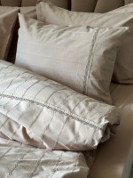 Постільна білизна Saheser Jasmin bej євро 200х220 jacquard