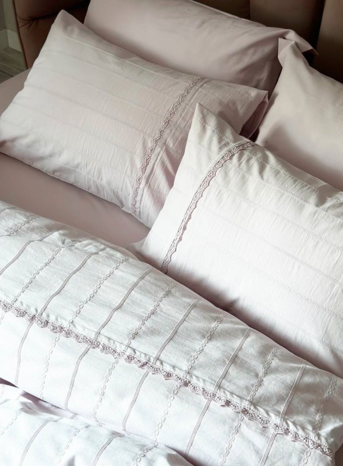 Постільна білизна Saheser Jasmin lila євро 200х220 jacquard - Зображення 4