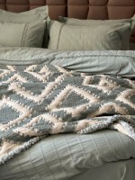 Постільна білизна Saheser Jasmin yesil євро 200х220 jacquard - Зображення 9