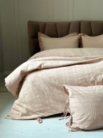 Постільна білизна Saheser Lucca bej євро 200х220 jacquard - Зображення 7