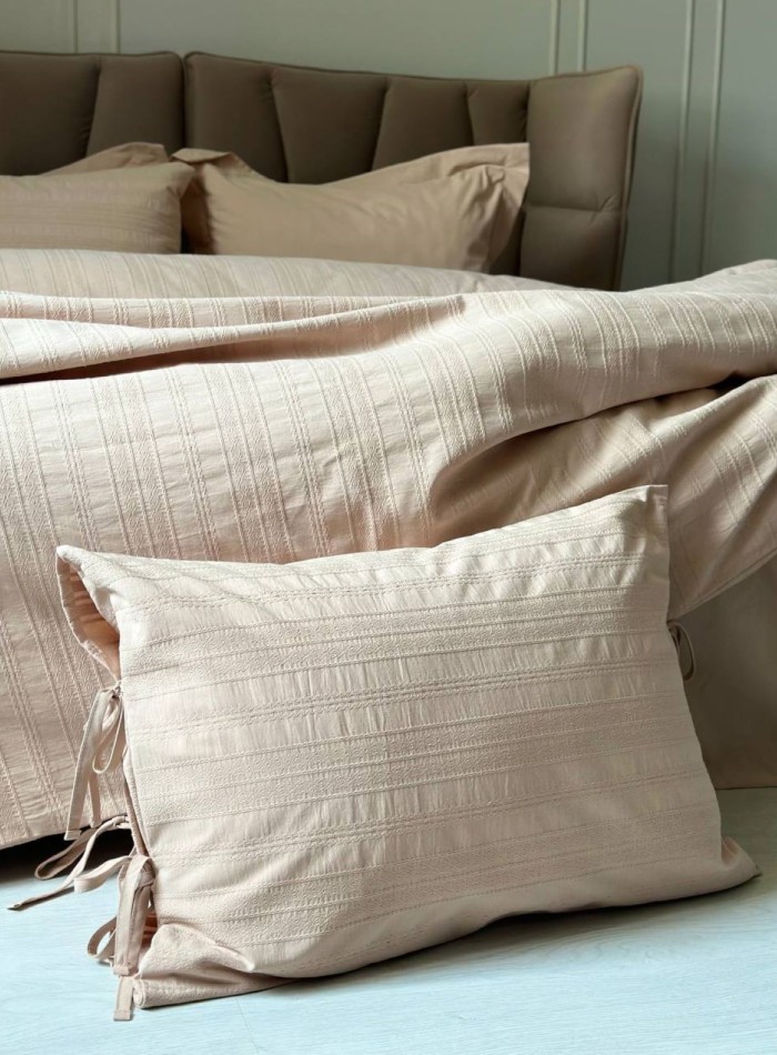 Постільна білизна Saheser Lucca bej євро 200х220 jacquard - Зображення 8