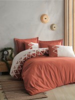 Постельное белье Saheser Ales kiremit евро 200х220 с вышивкой — изображение 2