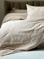 Постільна білизна Saheser Jasmin bej євро 200х220 jacquard - Зображення 8