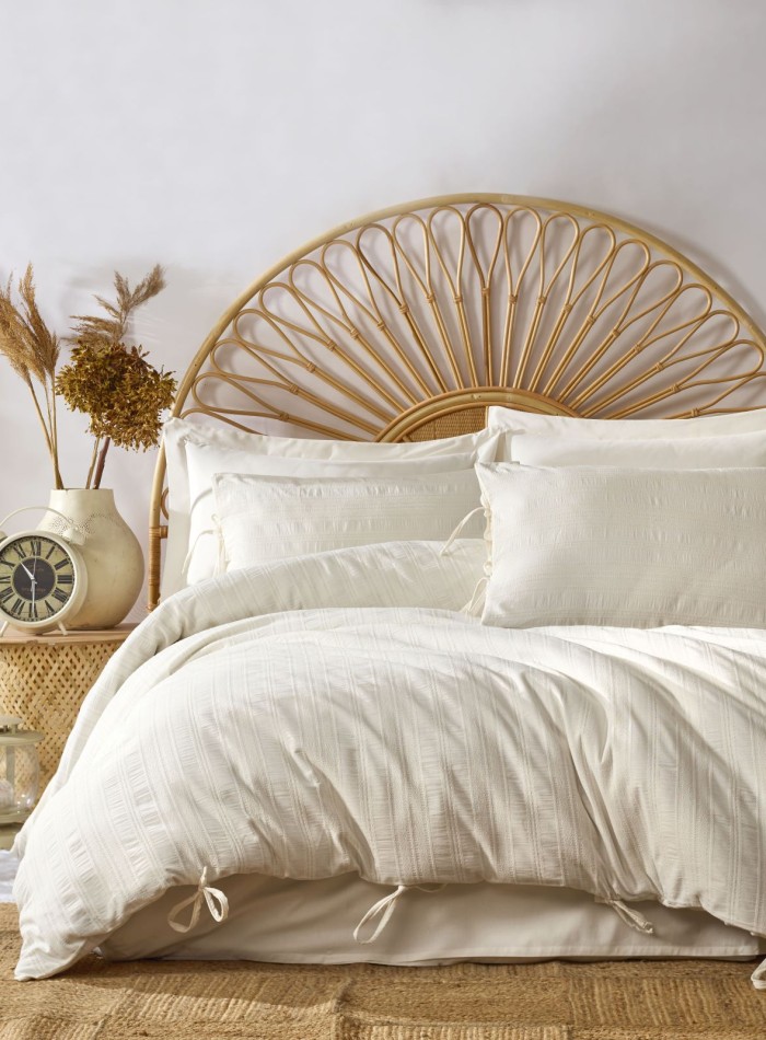 Постільна білизна Saheser Lucca krem євро 200х220 jacquard - Зображення 9