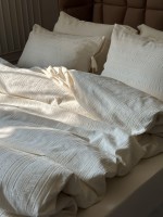 Постільна білизна Saheser Lucca krem євро 200х220 jacquard - Зображення 2