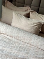 Постільна білизна Saheser Lucca bej євро 200х220 jacquard - Зображення 5