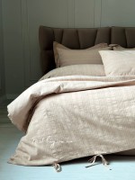 Постільна білизна Saheser Lucca bej євро 200х220 jacquard - Зображення 2