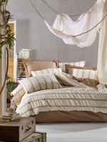 Постільна білизна Saheser Odiva bej євро 200х220 - Зображення 2