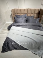 Легкий, вафельний плед-піке DO&CO Pike grey 220х240 - Зображення 2