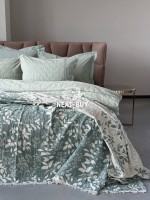 Постільна білизна Saheser Jasmin yesil євро 200х220 jacquard