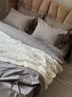 Постільна білизна Saheser Lucca gri євро 200х220 jacquard - Зображення 9