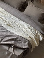 Постільна білизна Saheser Lucca gri євро 200х220 jacquard - Зображення 2
