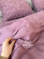 Постільна білизна жакардова Saheser NIMBUS (100% бавовна), Євро комплект – пудрово-сливовий | Туреччина - Зображення 5