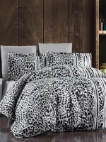 First Choice Leopard Black постільна білизна сатин сімейний 160х220х2