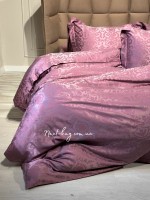 Бамбукова постільна білизна Maison D'or Alette Lilac 200x220см жакард - Зображення 7