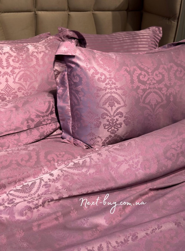 Бамбукова постільна білизна Maison D'or Alette Lilac 200x220см жакард - Зображення 5
