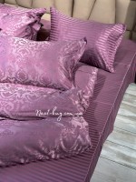 Бамбукова постільна білизна Maison D'or Alette Lilac 200x220см жакард - Зображення 6