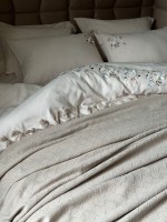 Натуральное, легкое пике Saheser Bari bej евро Турция — изображение 5