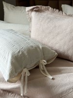 Жакардове покривало з наволочками Saheser Grace light beige євро Туреччина - Зображення 5