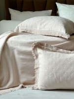 Жакардове покривало з наволочками Saheser Grace light beige євро Туреччина - Зображення 7