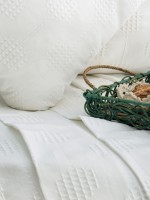 Бамбукове покривало з наволочками Saheser Zeta cream євро Туреччина - Зображення 2