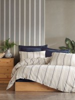 Постільна білизна Saheser Avva navy blue євро 200х220