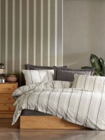 Постільна білизна Saheser Avva dark grey євро 200х220