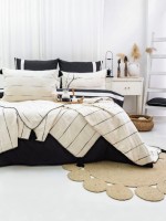 Постельное белье с пике Saheser Eva black евро 200х220