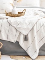 Постельное белье с пике Saheser Eva grey евро 200х220 — изображение 2