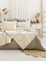Постельное белье с пике Saheser Eva mink евро 200х220