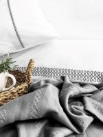 Постельное белье с пике Saheser Noemi grey евро 200х220 — изображение 2