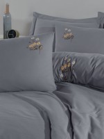 Постельное белье с вышивкой Saheser Poppy евро 200х220 — изображение 3