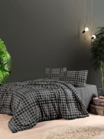 Постільна білизна First Choice фланель Sadora anthracite сімейна 160х220х2 - Зображення 8