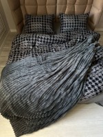 Постільна білизна First Choice фланель Sadora anthracite сімейна 160х220х2 - Зображення 7