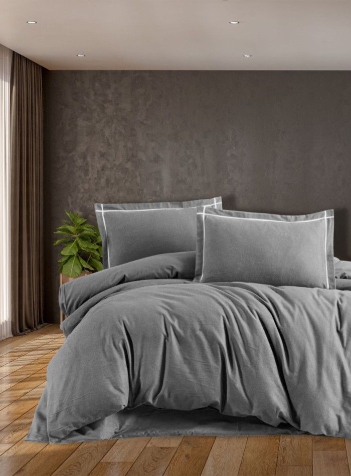 Постільна білизна First Choice фланель Soprano grey полуторна 160х220 - Зображення 7