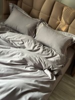 Постільна білизна First Choice фланель Soprano grey євро 200х220